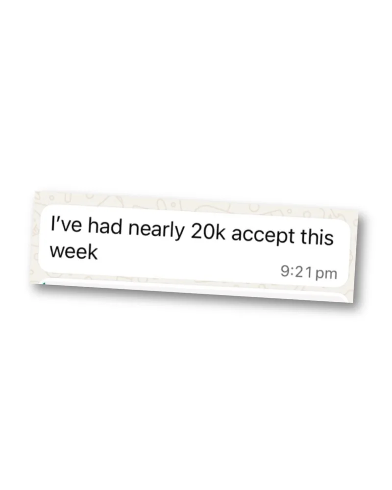 £20K accepted this week