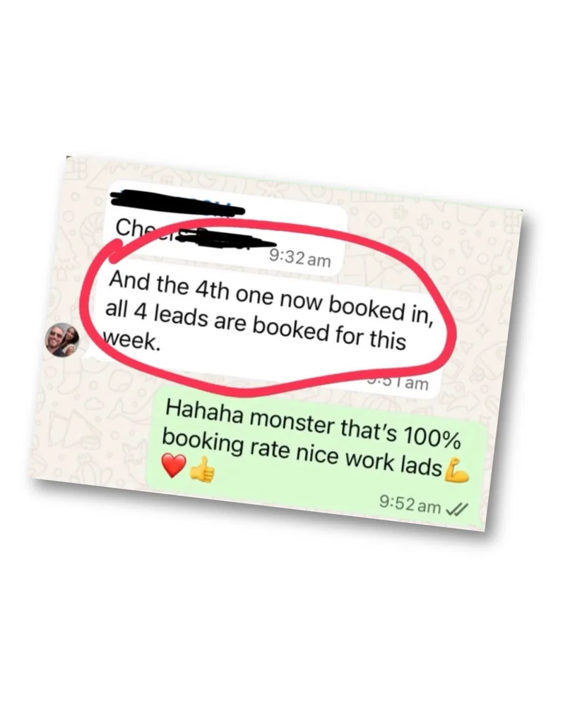 4/4 booked in, 100%!
