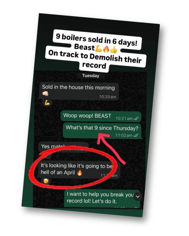 9 sales in 6 days, on track to demolish their record