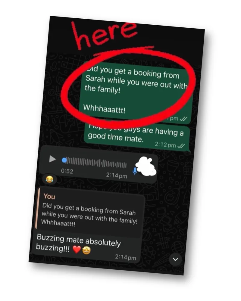 Ai booking on autopilot while out with family!