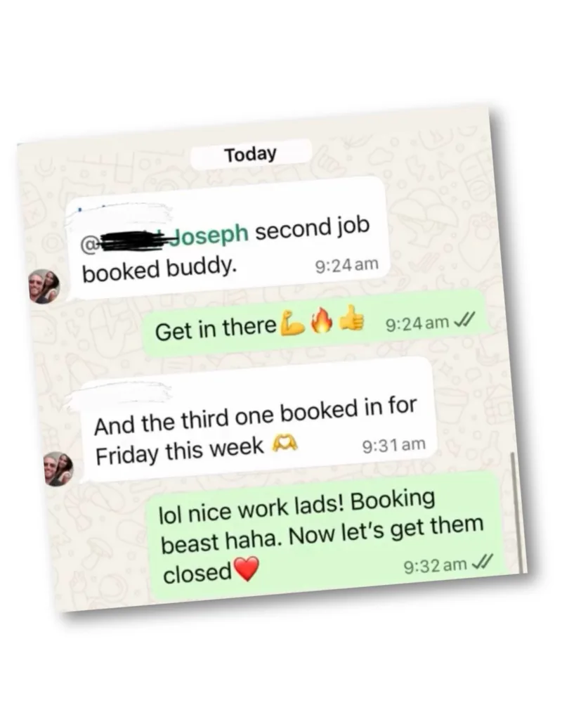 Booking one after the other!