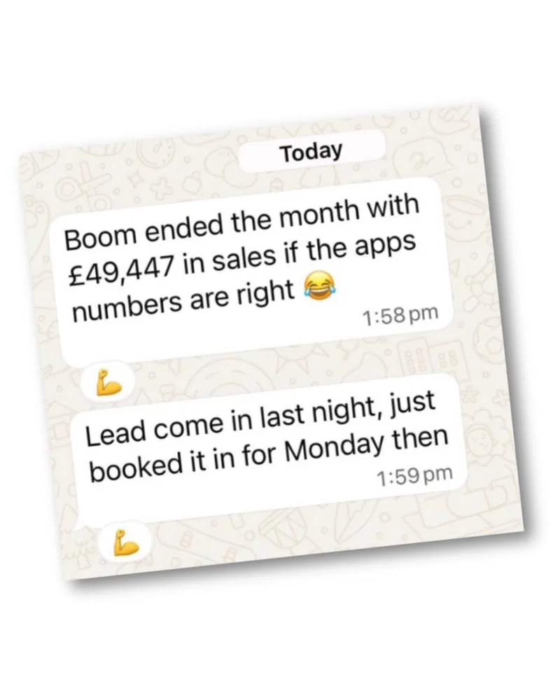 Ended the month with £49,447 in sales