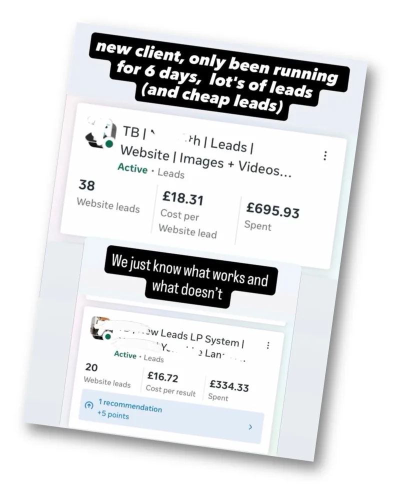 Only been running for 6 days, 58 leads already!